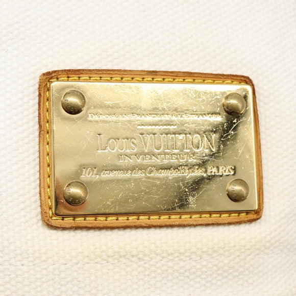 LOUIS VUITTON Antigua Buzas PM Shoulder Bag Canvas White M40042 Auth bs24492