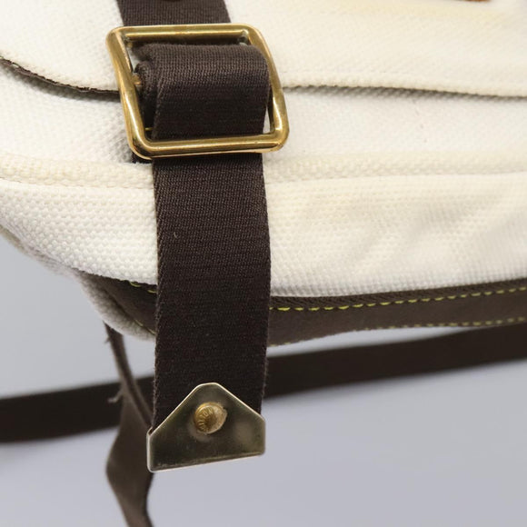 LOUIS VUITTON Antigua Buzas PM Shoulder Bag Canvas White M40042 Auth bs24492