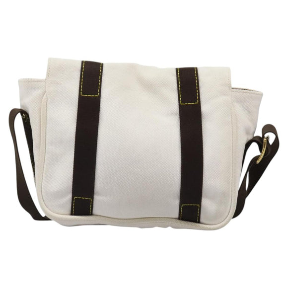 LOUIS VUITTON Antigua Buzas PM Shoulder Bag Canvas White M40042 Auth bs24492