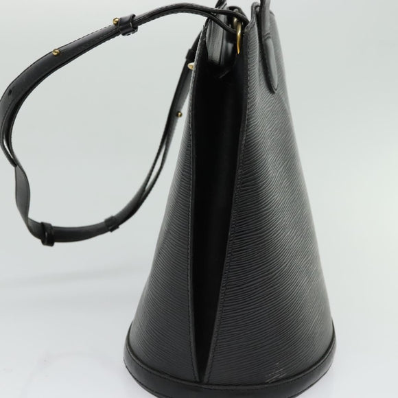 LOUIS VUITTON Epi Cluny Shoulder Bag Black M52252 LV Auth bs24496