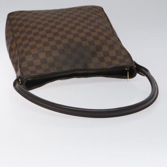 LOUIS VUITTON Damier Ebene Looping GM Shoulder Bag N51144 LV Auth bs24504