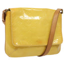 LOUIS VUITTON Monogram Vernis Thompson Street Bag Yellow M91071 LV Auth bs24506-1