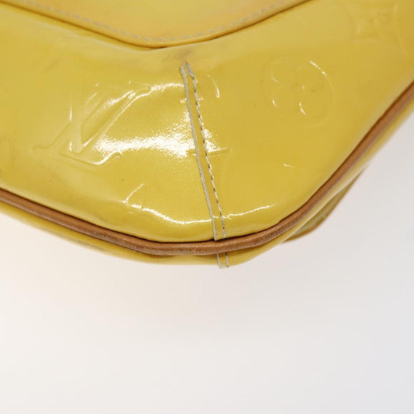 LOUIS VUITTON Monogram Vernis Thompson Street Bag Yellow M91071 LV Auth bs24506