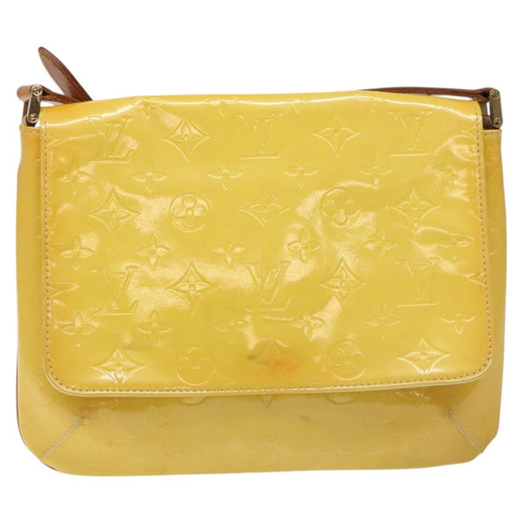 LOUIS VUITTON Monogram Vernis Thompson Street Bag Yellow M91071 LV Auth bs24506
