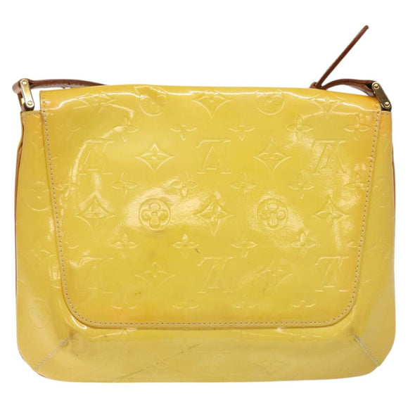 LOUIS VUITTON Monogram Vernis Thompson Street Bag Yellow M91071 LV Auth bs24506