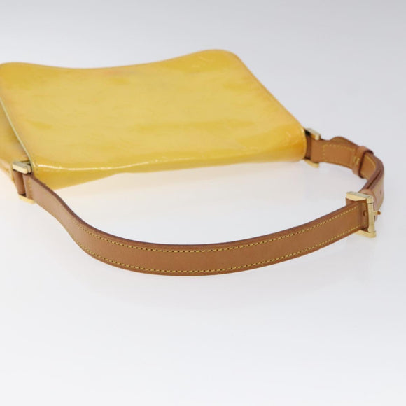 LOUIS VUITTON Monogram Vernis Thompson Street Bag Yellow M91071 LV Auth bs24506
