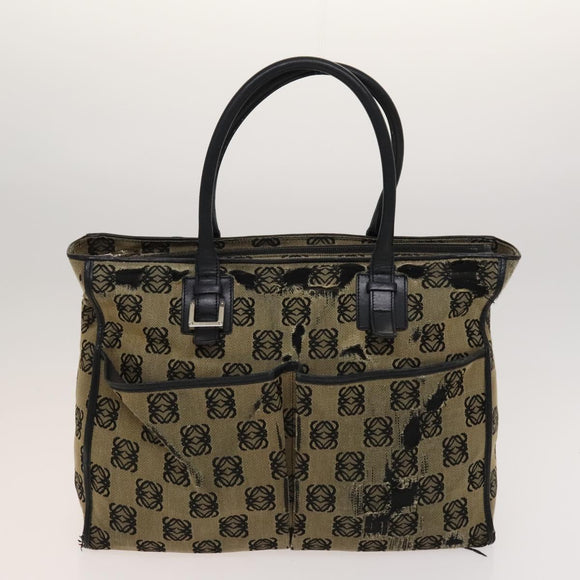 LOEWE Anagram Bag Canvas 2Set Navy Auth bs24508