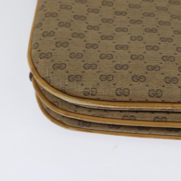 GUCCI Micro GG Supreme Shoulder Bag PVC Leather Beige 001 406 1780 Auth bs24523