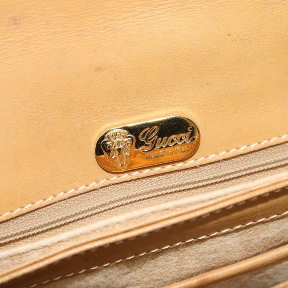 GUCCI Micro GG Supreme Shoulder Bag PVC Leather Beige 001 406 1780 Auth bs24523