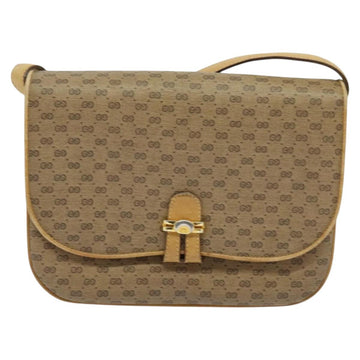 GUCCI Micro GG Supreme Shoulder Bag PVC Leather Beige 001 406 1780 Auth bs24523 - 0