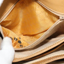 GUCCI Micro GG Supreme Shoulder Bag PVC Leather Beige 001 406 1780 Auth bs24523-11