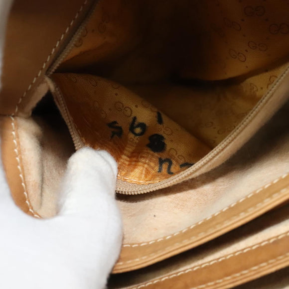 GUCCI Micro GG Supreme Shoulder Bag PVC Leather Beige 001 406 1780 Auth bs24523