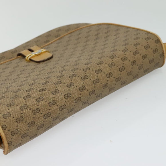 GUCCI Micro GG Supreme Shoulder Bag PVC Leather Beige 001 406 1780 Auth bs24523