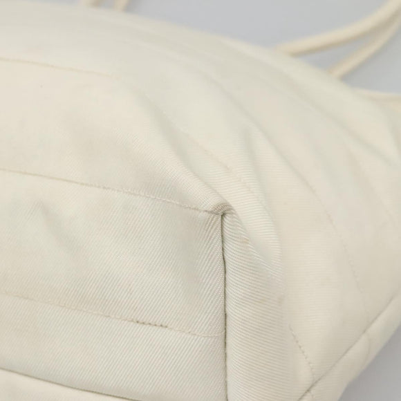 GUCCI Shoulder Bag Nylon White 002 123 0456 Auth bs24524