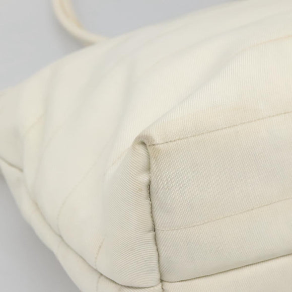 GUCCI Shoulder Bag Nylon White 002 123 0456 Auth bs24524