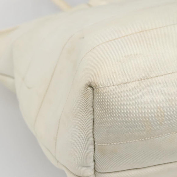 GUCCI Shoulder Bag Nylon White 002 123 0456 Auth bs24524