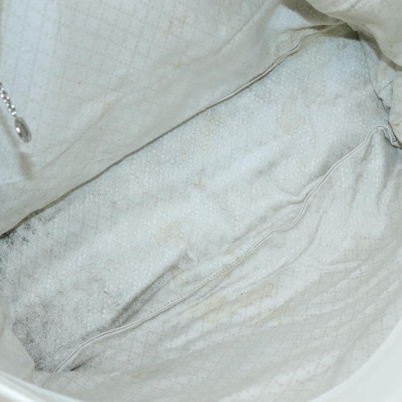 GUCCI Shoulder Bag Nylon White 002 123 0456 Auth bs24524