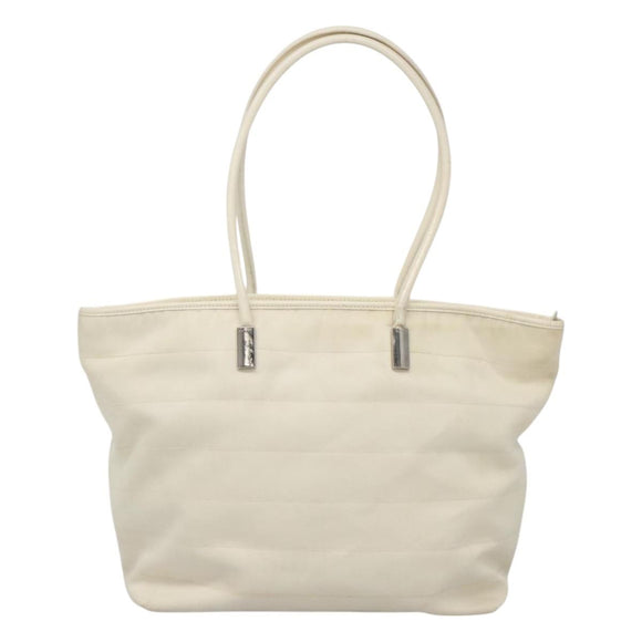 GUCCI Shoulder Bag Nylon White 002 123 0456 Auth bs24524