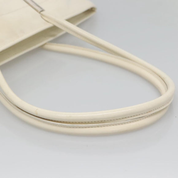 GUCCI Shoulder Bag Nylon White 002 123 0456 Auth bs24524