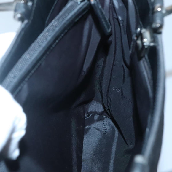 GUCCI Hand Bag Nylon Outlet Black 002 1028 Auth bs24525