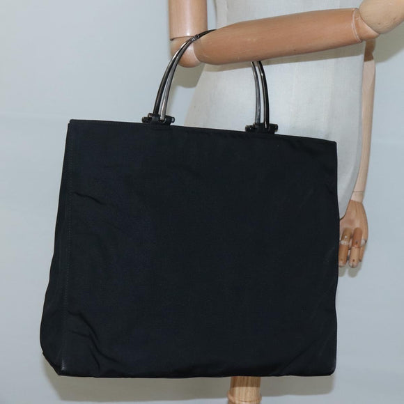 GUCCI Hand Bag Nylon Outlet Black 002 1028 Auth bs24525