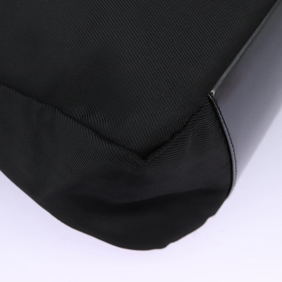 GUCCI Bamboo Hand Bag Nylon 2way Black Silver 000 2058 0509 5 Auth bs24539