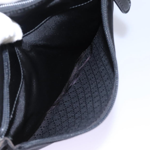 GUCCI Bamboo Hand Bag Nylon 2way Black Silver 000 2058 0509 5 Auth bs24539