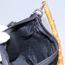 GUCCI Bamboo Hand Bag Nylon 2way Black Silver 000 2058 0509 5 Auth bs24539-20