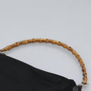 GUCCI Bamboo Hand Bag Nylon 2way Black Silver 000 2058 0509 5 Auth bs24539-8