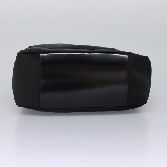 GUCCI Bamboo Hand Bag Nylon 2way Black Silver 000 2058 0509 5 Auth bs24539