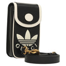 GUCCI Adidas Collaboration Shoulder Bag Leather Black Gold Auth bs24542-1