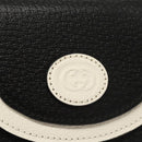 GUCCI Adidas Collaboration Shoulder Bag Leather Black Gold Auth bs24542-17