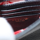 GUCCI Adidas Collaboration Shoulder Bag Leather Black Gold Auth bs24542-20