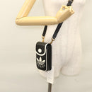 GUCCI Adidas Collaboration Shoulder Bag Leather Black Gold Auth bs24542-25