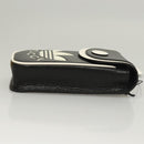 GUCCI Adidas Collaboration Shoulder Bag Leather Black Gold Auth bs24542-3