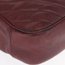CHANEL Chain V Stitch Shoulder Bag Lamb Skin Bordeaux Gold CC Auth bs24546-11