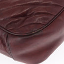 CHANEL Chain V Stitch Shoulder Bag Lamb Skin Bordeaux Gold CC Auth bs24546-13