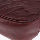 CHANEL Chain V Stitch Shoulder Bag Lamb Skin Bordeaux Gold CC Auth bs24546-14