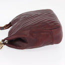 CHANEL Chain V Stitch Shoulder Bag Lamb Skin Bordeaux Gold CC Auth bs24546-5