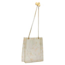 CHANEL Shoulder Bag Vinyl Beige CC Auth bs24548-1