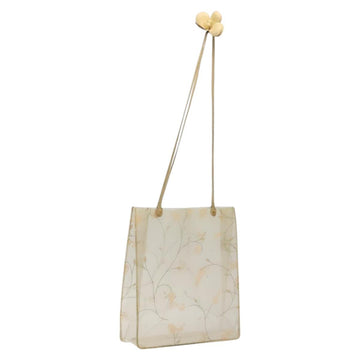 CHANEL Shoulder Bag Vinyl Beige CC Auth bs24548