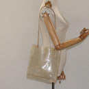 CHANEL Shoulder Bag Vinyl Beige CC Auth bs24548-20