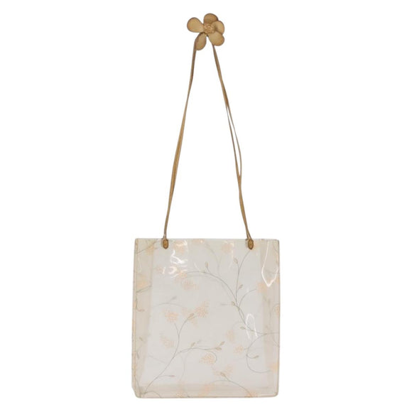 CHANEL Umhängetasche Vinyl Beige CC Auth bs24548