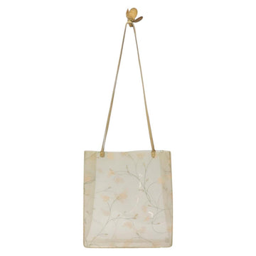 CHANEL Shoulder Bag Vinyl Beige CC Auth bs24548 - 0