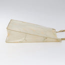 CHANEL Shoulder Bag Vinyl Beige CC Auth bs24548-3