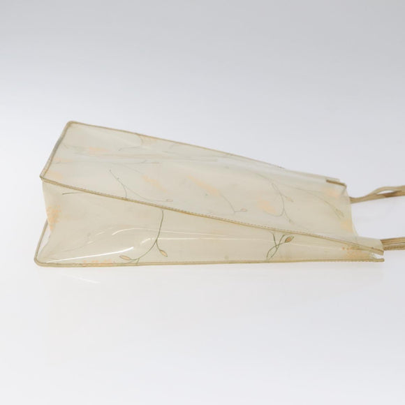 CHANEL Shoulder Bag Vinyl Beige CC Auth bs24548