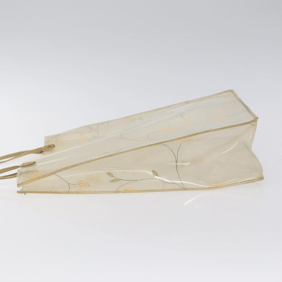 CHANEL Shoulder Bag Vinyl Beige CC Auth bs24548