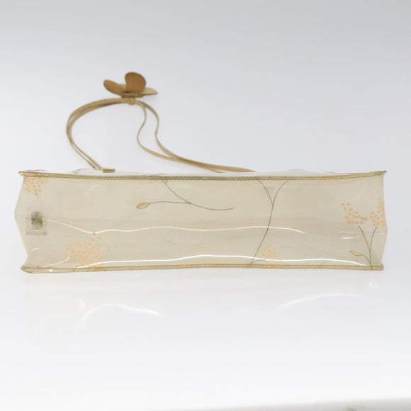 CHANEL Shoulder Bag Vinyl Beige CC Auth bs24548