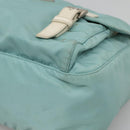 PRADA Shoulder Bag Nylon Light Blue Silver Auth bs24552-8