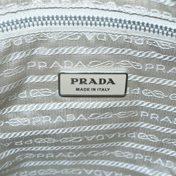 PRADA Shoulder Bag Nylon Light Blue Silver Auth bs24552